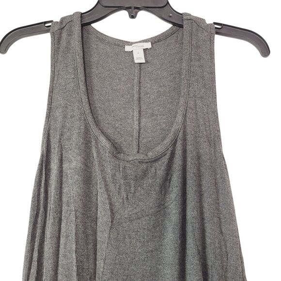 Daily Ritual Women's Relaxed Fit Rayon Spandex Fine Rib Maxi Dress Gray Medium - Picture 6 of 14